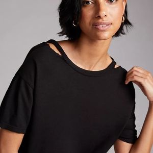 Anthropologie cold shoulder tee size x-small